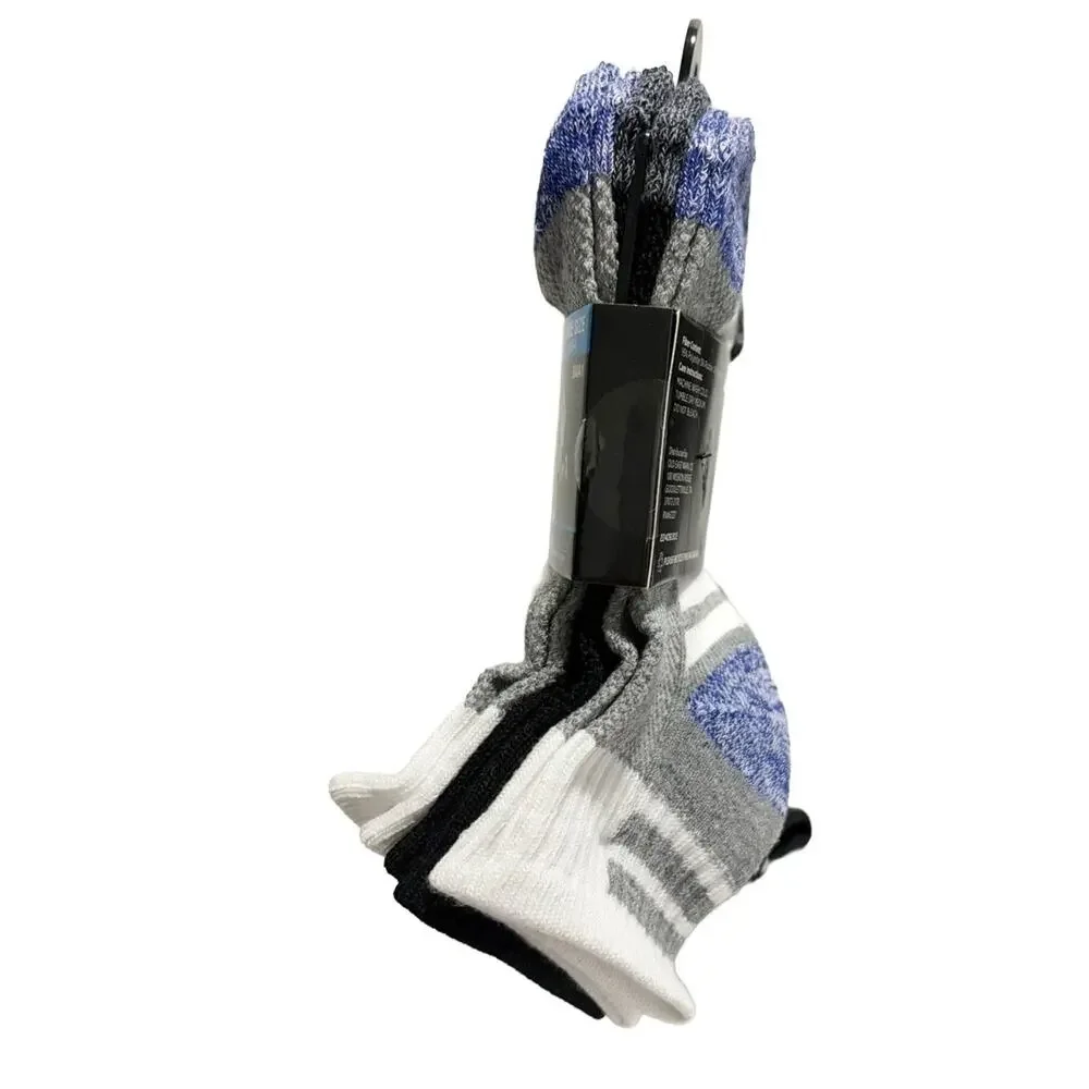 Zone Pro Boys Half Cushion Ankle Socks 12 Pair Size Medium 10.5-4 Multi NEW